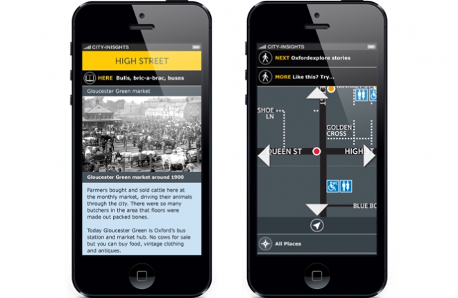 Oxford Explore, mobile interface